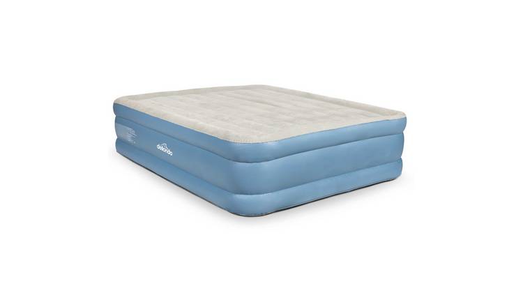 Dellonda Queen High Raised Air Bed with Built-In Electric Pump - Blue