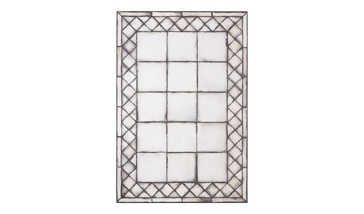 Orsina Riza Cross Frame Wall Mirror – Black