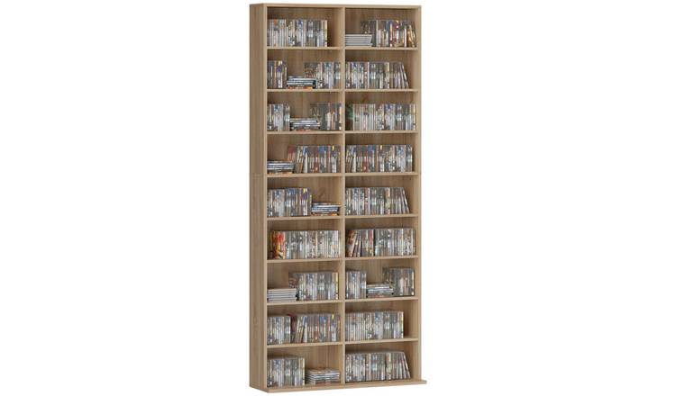 HOMCOM 18 Cubes Adjustable Shelf - Natural Wood