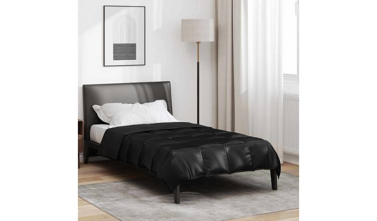 Walplus Full Year Duvet Satin and Microfibre - Black - 135 x 200 cm