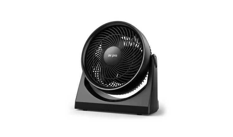 Air Pro 10in Desk Fan with Turbo Air Circulator & 3 Speeds - Black