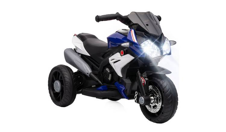 HOMCOM 6V 3 Wheel 3-5 Years LED Ride on Motorcycle – Blue