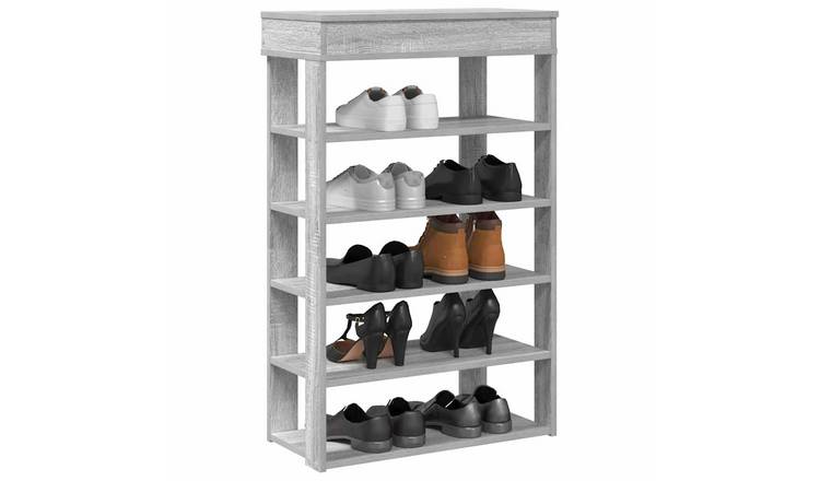 Walplus Engineered Wood Shoe Rack - Grey Sonoma - 60 x 30 x 98 cm