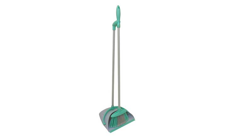 Charles Bentley Brights Indoor Long Handled Lobby Dustpan & Brush Set - Green