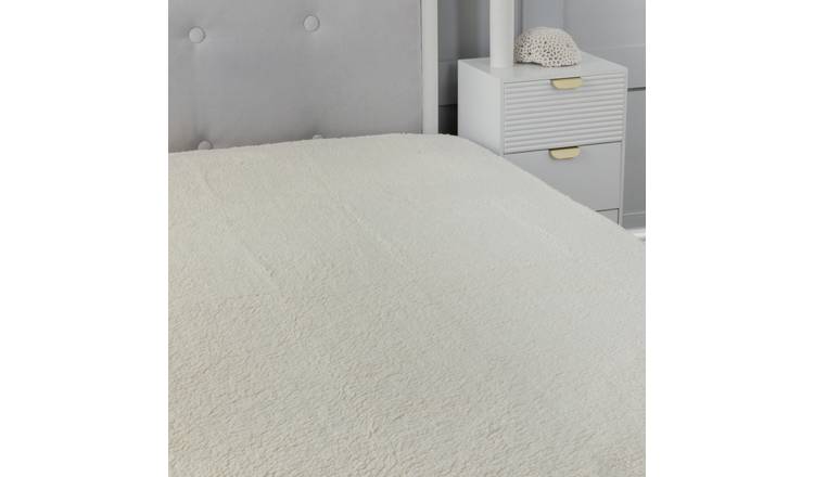 Snug City Super Soft Teddy Fleece Fitted Mattress Protector - Cot Bed