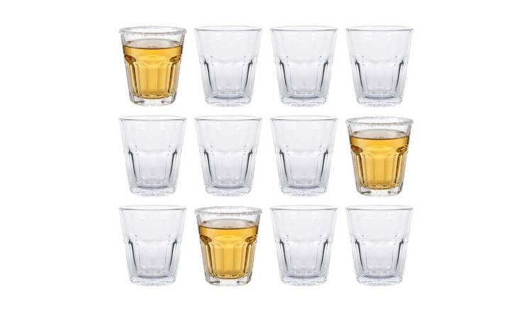 Argon Tableware Panelled Shot Glasses - 55ml - Pack of 12