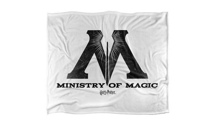 Harry Potter Ministry Of Magic White Blanket - 147cm x 91cm
