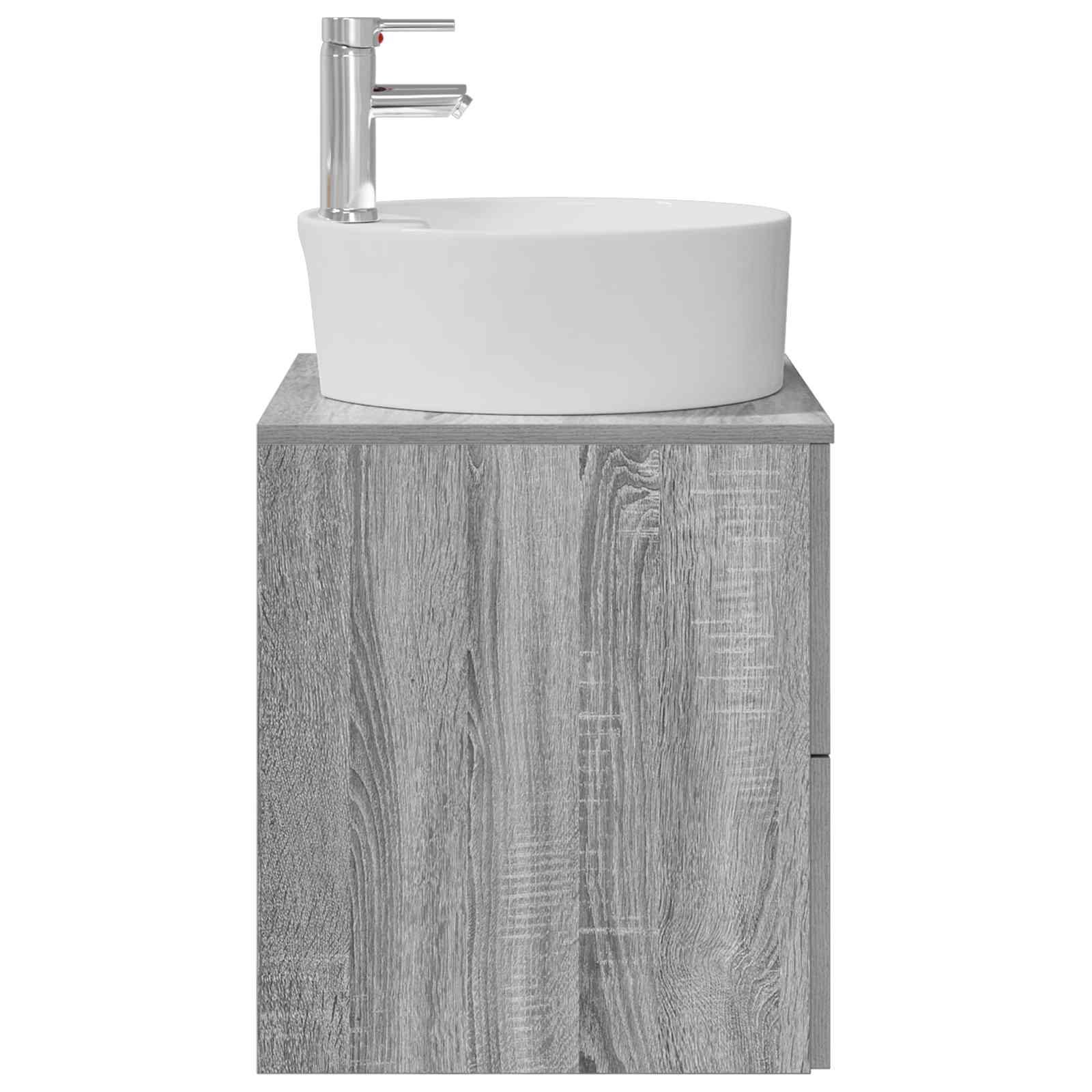 Walplus Engineered Wood Wall Sink Cabinet - Grey Sonoma - 49.5 x 44.5 x 82 cm - Image 4
