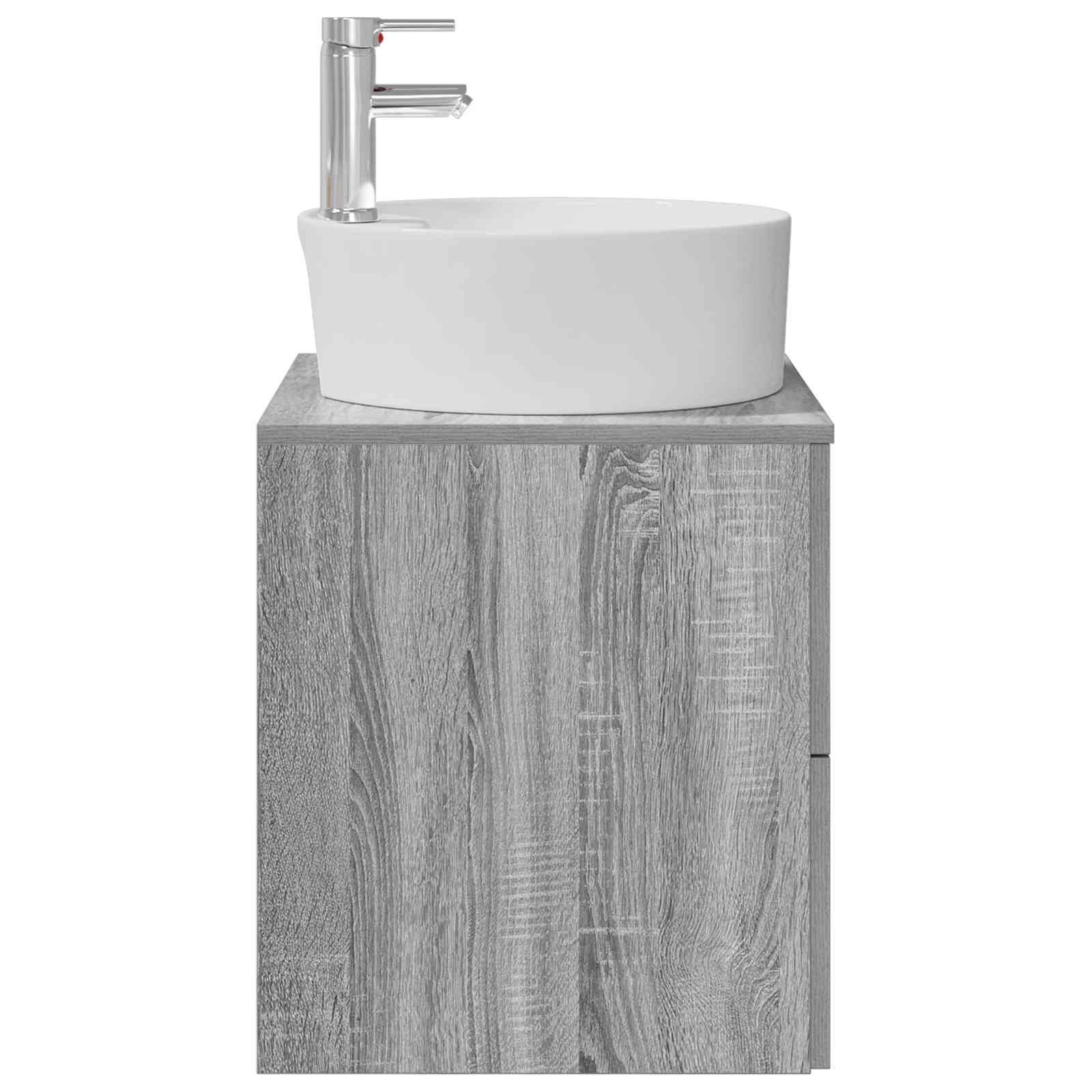 Walplus Engineered Wood Wall Sink Cabinet - Grey Sonoma - 49.5 x 44.5 x 82 cm - Image 4