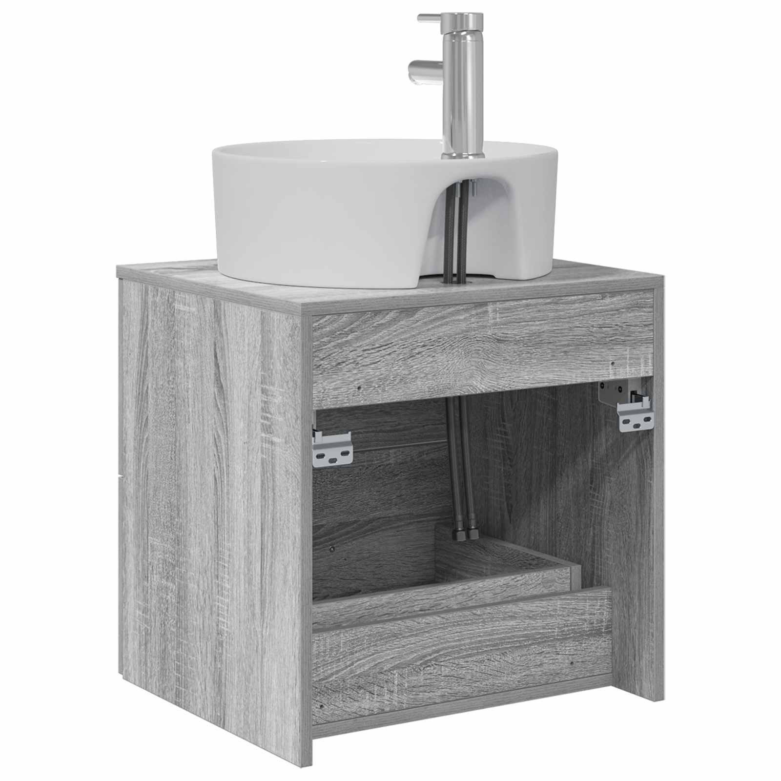 Walplus Engineered Wood Wall Sink Cabinet - Grey Sonoma - 49.5 x 44.5 x 82 cm - Image 5