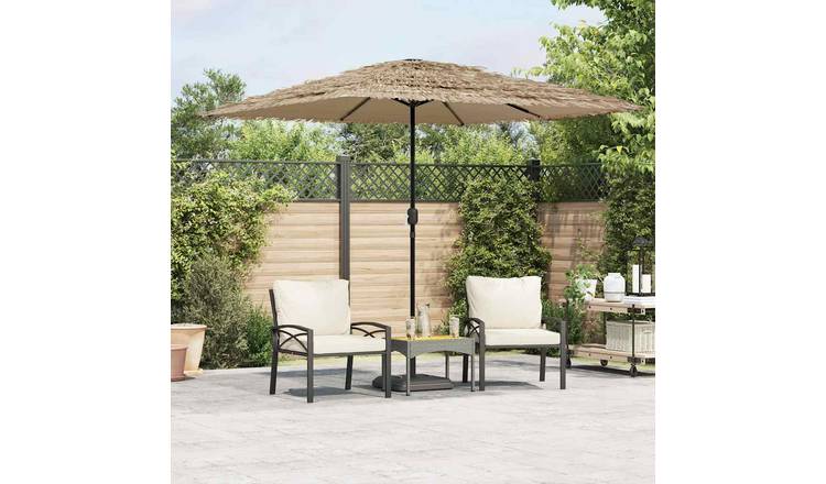 Walplus Polyester Garden Parasol - Brown - 248 x 248 x 248 cm