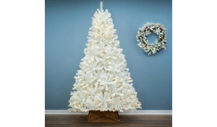 Christmas Tree World 6ft Pre-Lit Bianca Pine - Warm White Lights