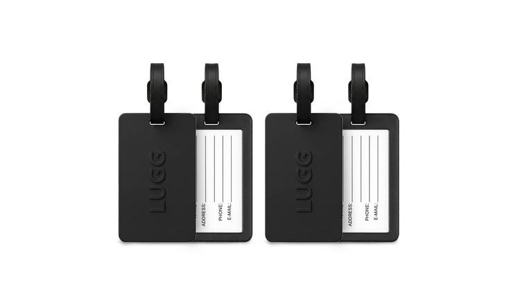 Lugg Flexible PVC Luggage Tags - Pack of 2 - Black