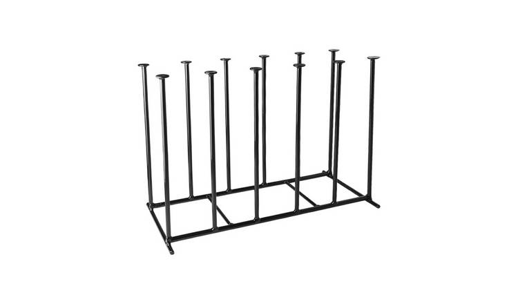 Garden Pride Compact 6 Pair Wellington Boot Stand - Black