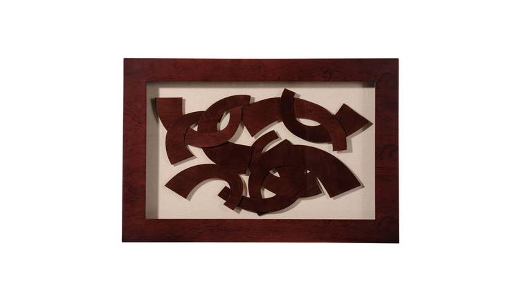 Orsina Multi Curve Framed Wall Art - Brown