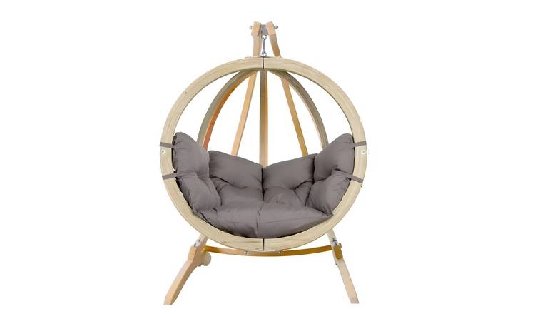 Amazonas Globo Single Hanging Chair Set - Taupe