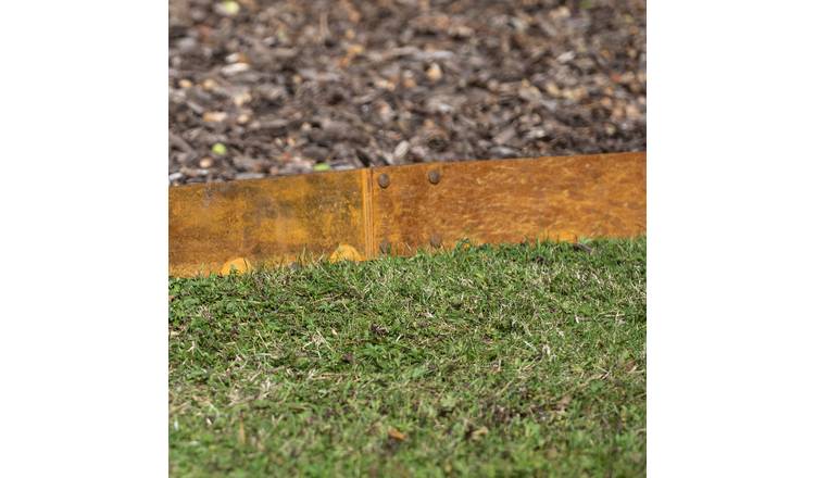 Primrose Corten Steel Modular Straight Edging 5m Pieces - 10cm