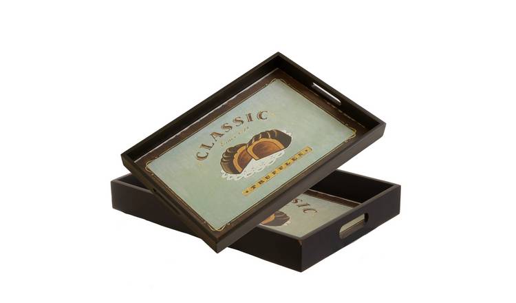 Orsina Le Chocolate Set of 2 Assorted Designs Trays