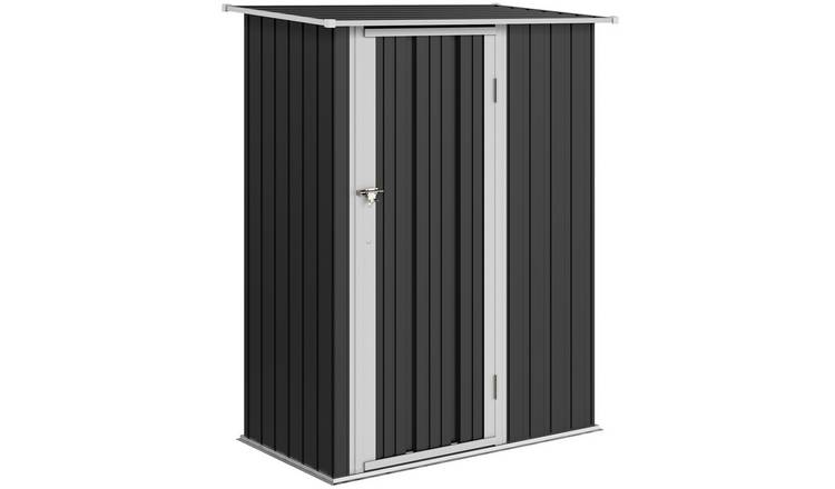 Outsunny Metal Waterproof Garden Shed with Sloped Roof - Grey