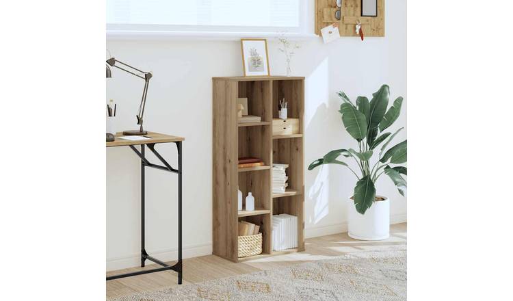 Walplus Engineered Wood Bookcase - Oak - 50 x 25 x 105 cm