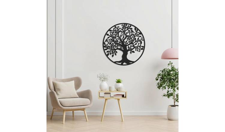 Decortie Birds and Tree Metal Wall Art Black Modern Home Decor Hanging