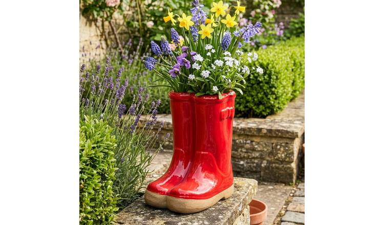 Dibor Small Red Wellington Planter - Red