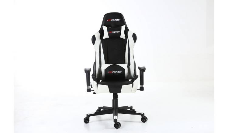 Gtforce Pro Fx Reclining Sports Racing Faux Leather Gaming Chair – White