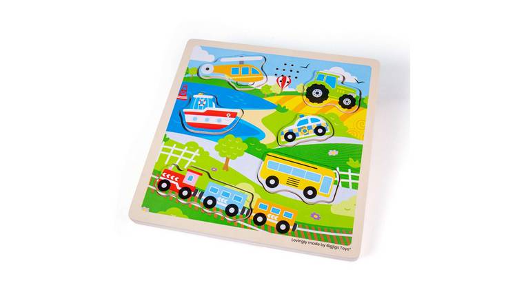 Bigjigs Toys Sound Puzzle - Transport - 12 Months +