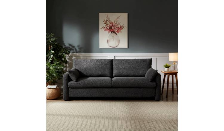 Artemis Home Shorewood 3 Seat Fabric Sofa - Charcoal