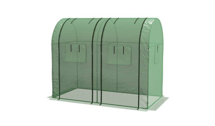 Outsunny 2 Doors 4 Mesh Windows Tomato Greenhouse – Green