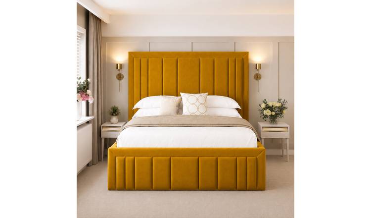 Bed Choices Emperor Kingsize Ottoman Bed Frame With 54" Headboard - Mustard
