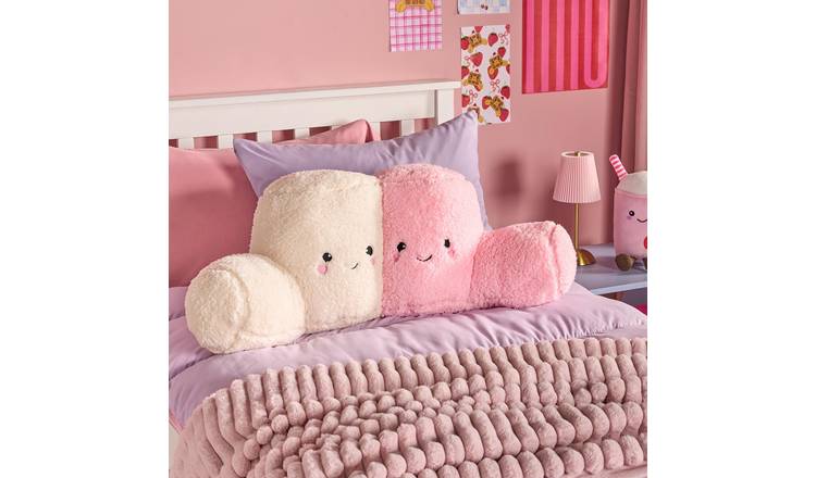 OHS Cotton & Candy Marshmallow Cuddle Cushion - Pink/White