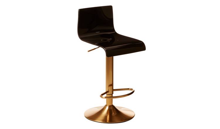 Orsina Baina Acrylic Adjustable Bar Stool – Black & Gold
