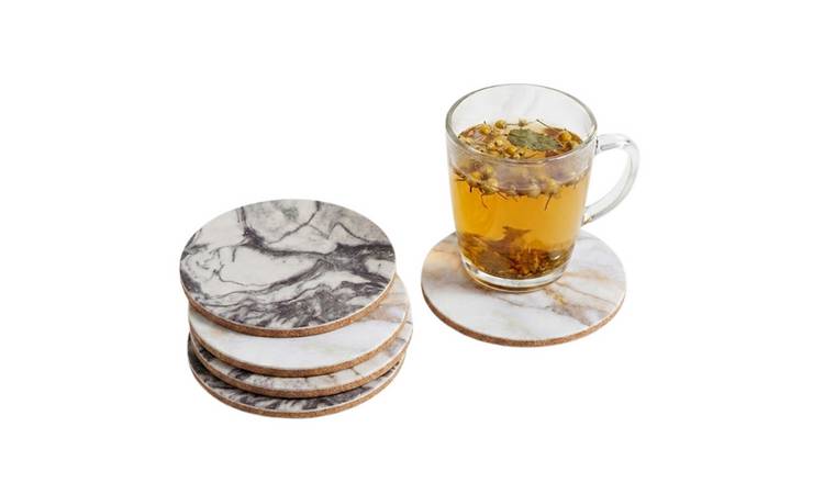 Orsina Mimo Marble Effect Cork Coaster - Assorted