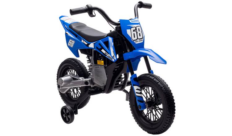 AIYAPLAY 12V Music Training Wheels Kids Electric Ride on Motorcycle – Blue