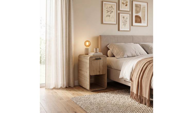 Decortie Rovel Particleboard Side Table - Natural Oak