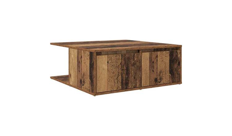 Walplus Engineered Wood Coffee Table - Dark Wood - 80 x 80 x 31 cm