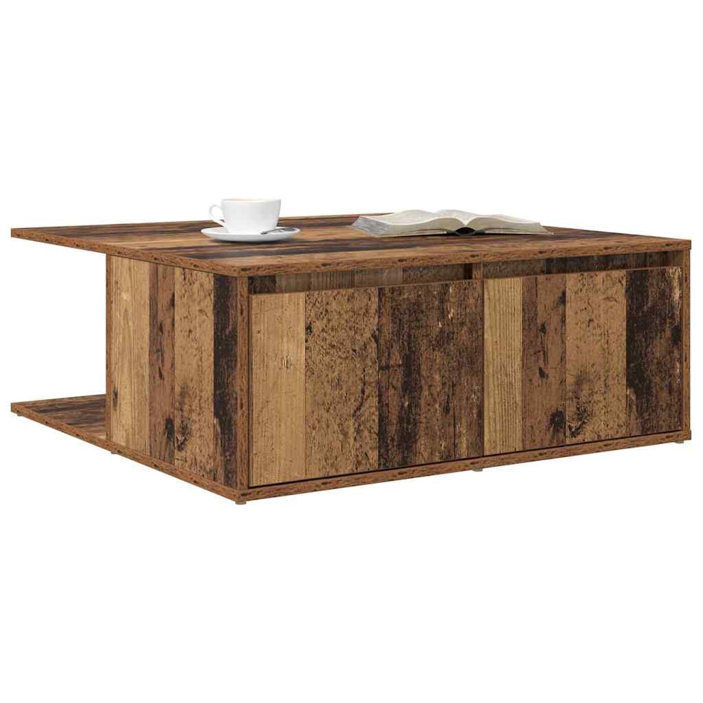 Walplus Engineered Wood Coffee Table - Dark Wood - 80 x 80 x 31 cm - Image 2