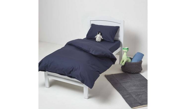 Homescapes Egyptian Cotton Cot Bed Duvet Cover Set - Navy Blue