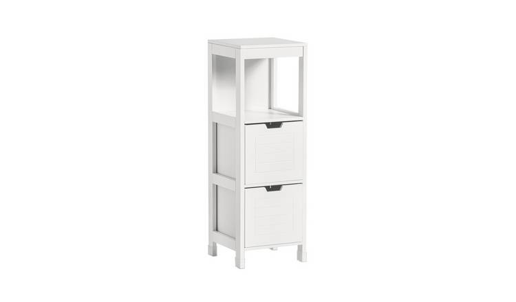SoBuy 2 Drawer 1 Tier Narrow Storage Floor Cabinet - White