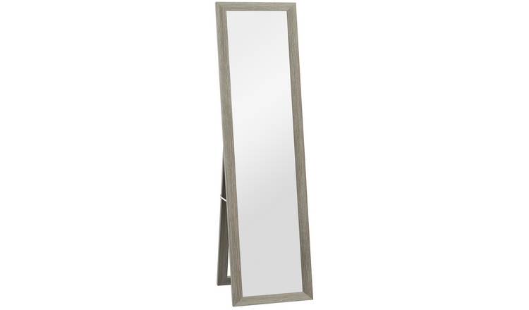 HOMCOM Stylish Hanging or Freestanding Full Length Mirror - Grey