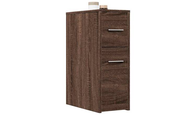 Walplus Engineered Wood Cupboard - Chestnut - 22 x 44 x 61.5 cm