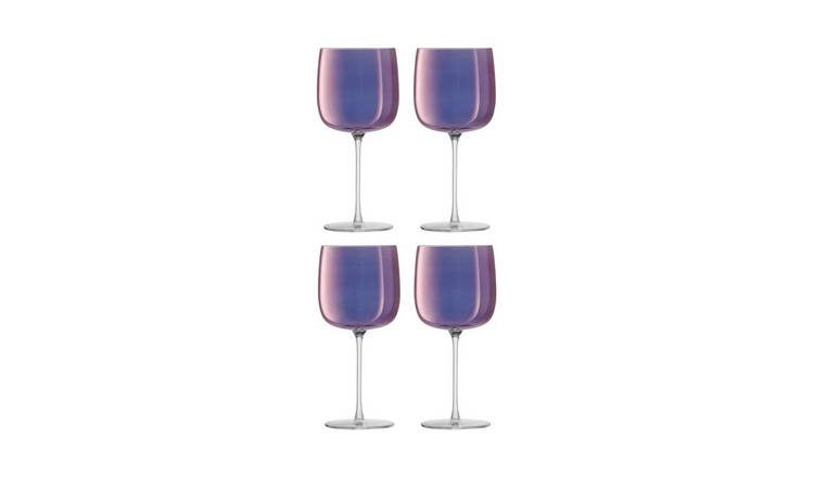 LSA International Aurora 450ml Wine Glass Set of 4 - Violet