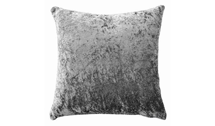 New Edge Blinds Crushed Velvet Grey Cushion Cover - 43 x 43cm