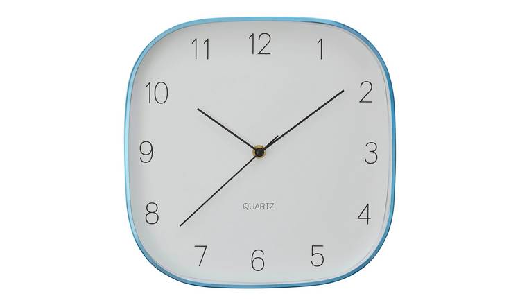 Orsina Elko 29cm Dia Square Case Wall Clock - Blue