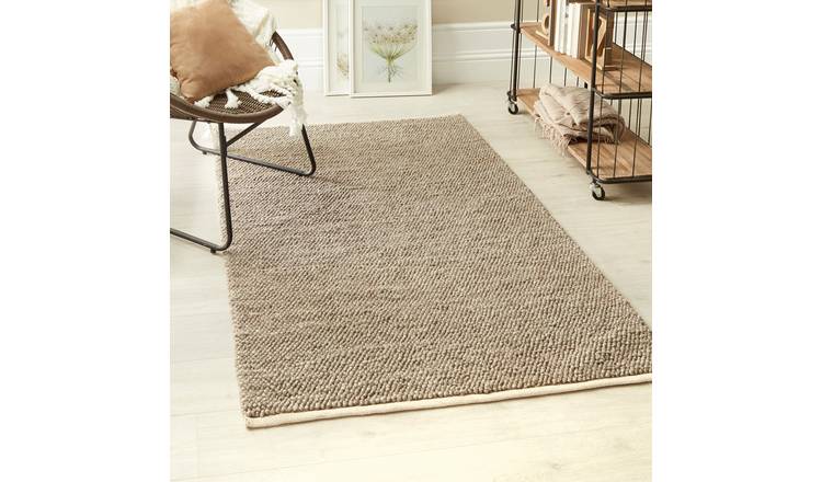 Mega Flooring Beige Modern Plain Rug - 120 x 170cm