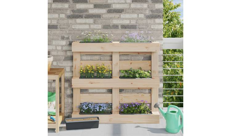 Walplus Pack of 24 Polypropylene Flower Box - Grey - 36 x 13.5 x 9.5 cm