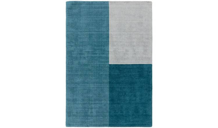 Mega Flooring Blue Handmade Geometric Rug - 120 x 170cm