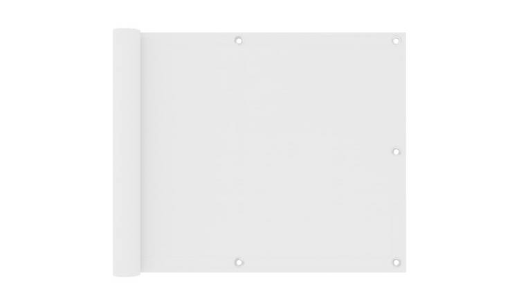 Walplus Polyester Oxford Balcony Screen - White - 75 x 400 cm