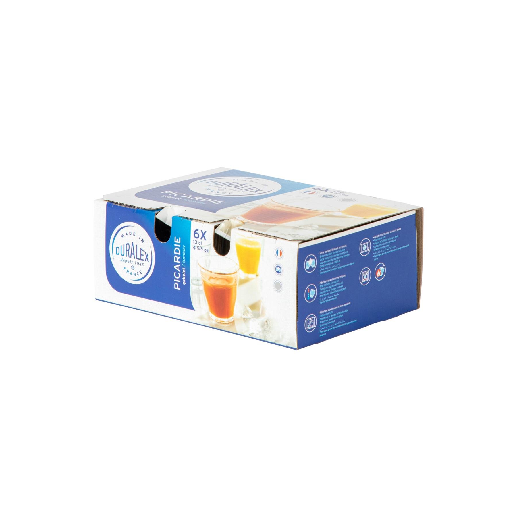 Duralex Picardie 130ml Drinking Glass Tumblers - Pack of 6 - Image 2